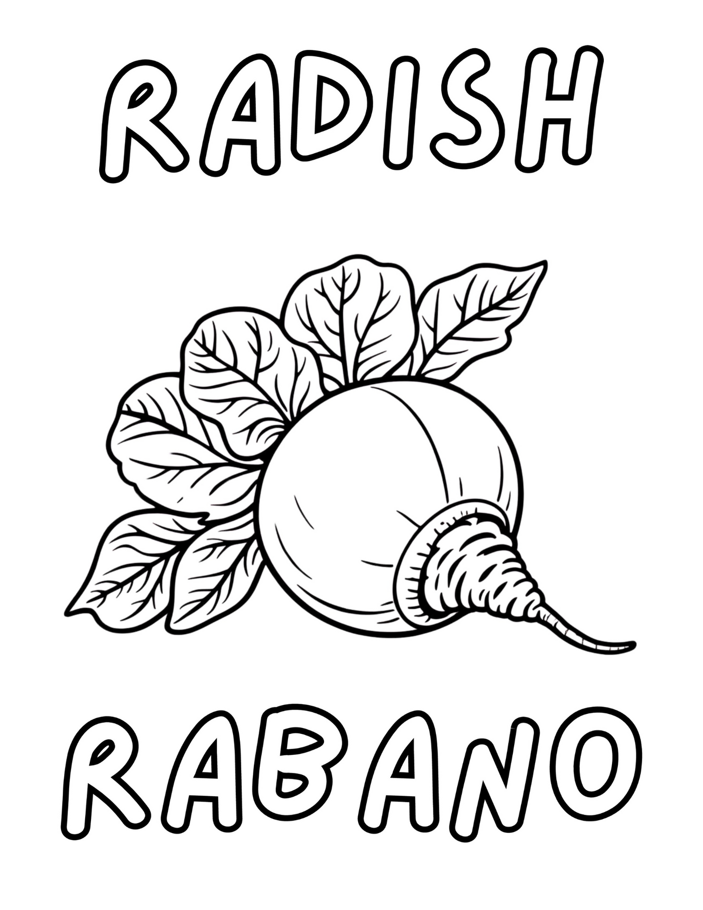 Vegetable Fiesta: English/Spanish Coloring Book (Digital)