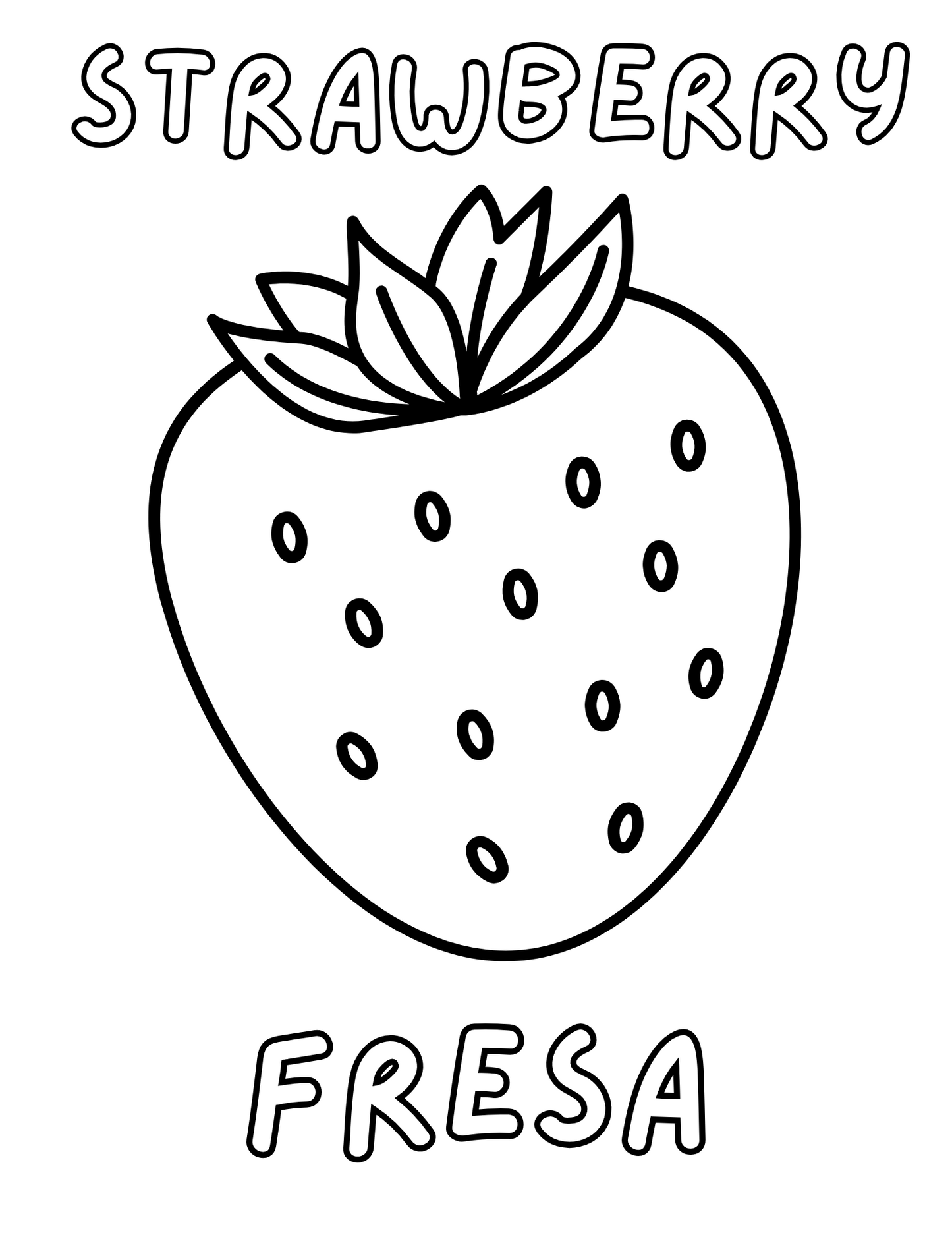 Fruit Fiesta: English/Spanish Bilingual Coloring Book