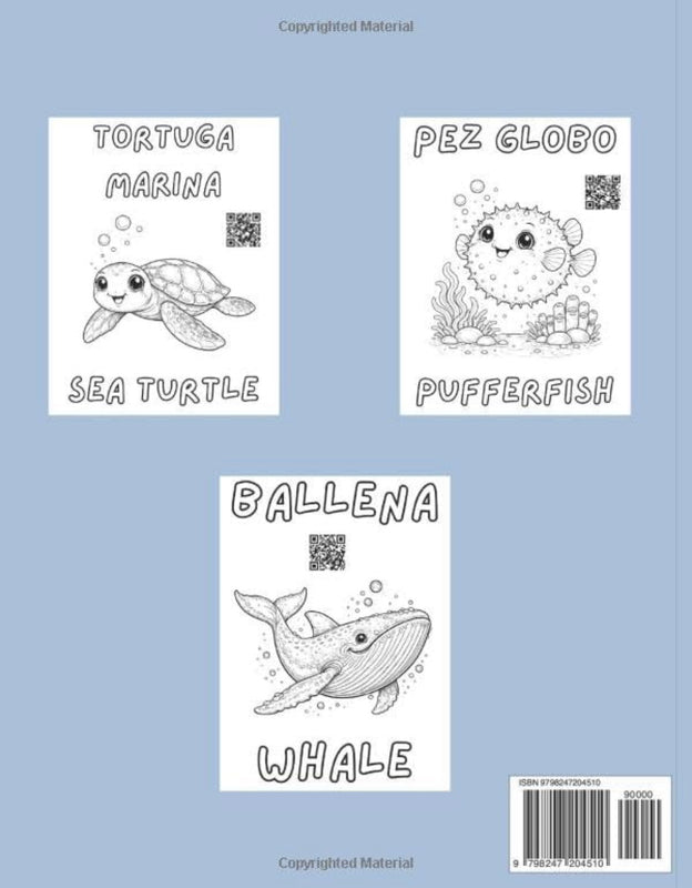 Marinos Party: Libro para colorear bilingüe Español/Inglés PDF