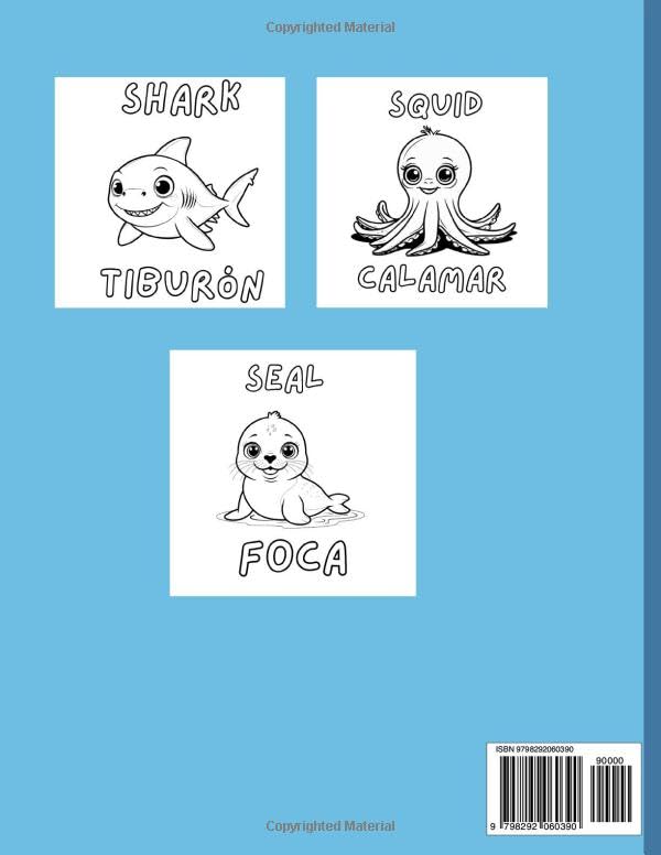 Ocean Animals Fiesta: English/Spanish Bilingual Coloring Book