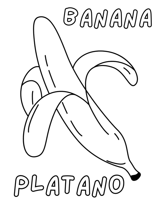 Fruit Fiesta: English/Spanish Bilingual Coloring Book