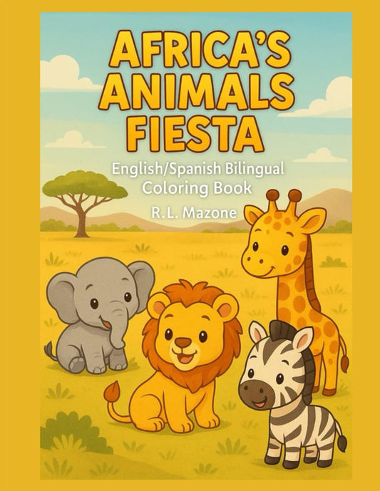 Africa's Animal Fiesta: English/Spanish Bilingual Coloring Book