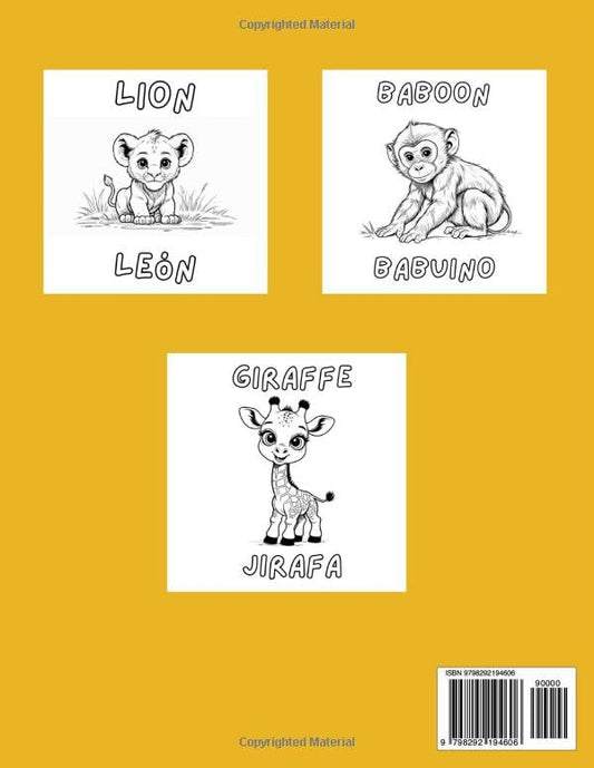 Africa's Animal Fiesta: English/Spanish Bilingual Coloring Book