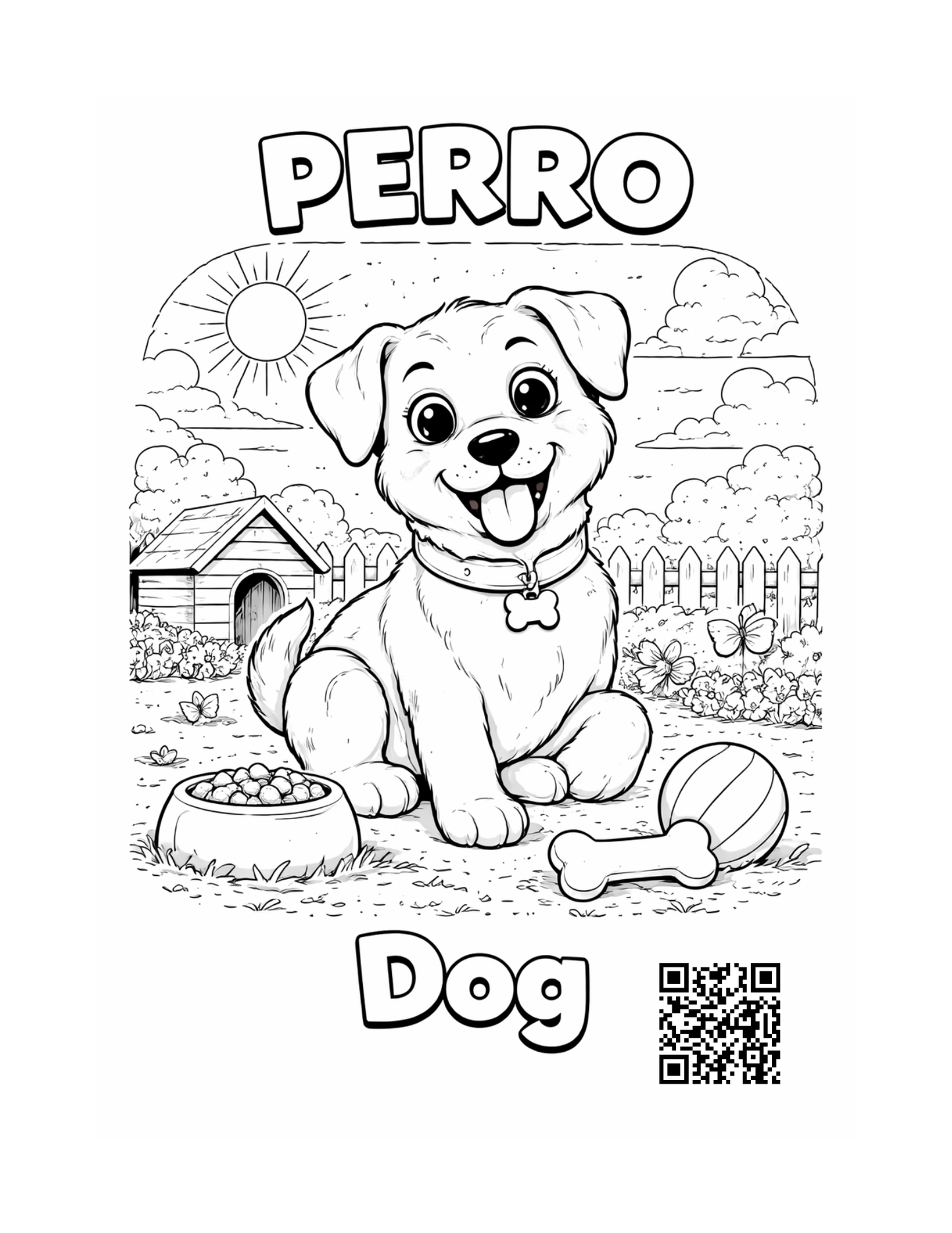 Party de Mascotas: Libro para colorear bilingüe español–inglés