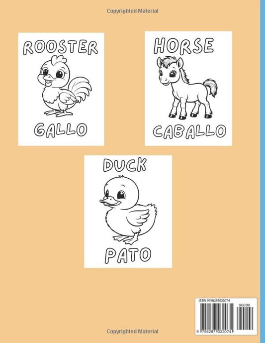 Farm Animals Fiesta: English/Spanish Bilingual Coloring Book