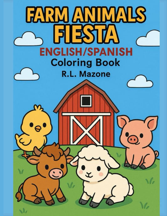 Farm Animals Fiesta: English/Spanish Bilingual Coloring Book