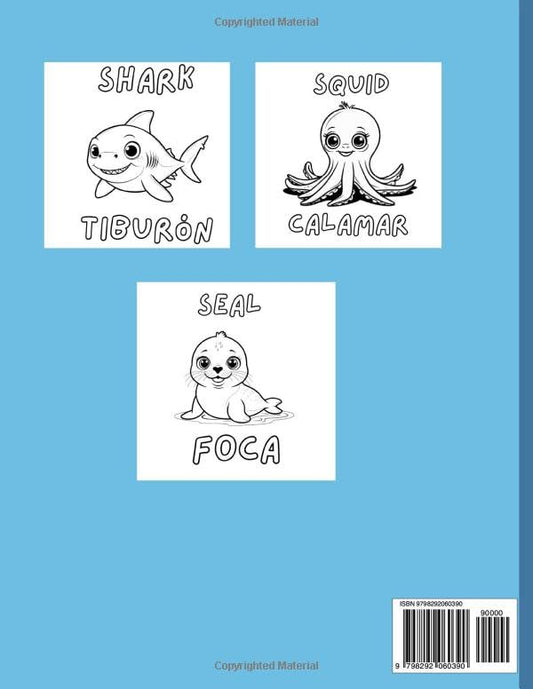Ocean Animals Fiesta: English/Spanish Bilingual Coloring Book